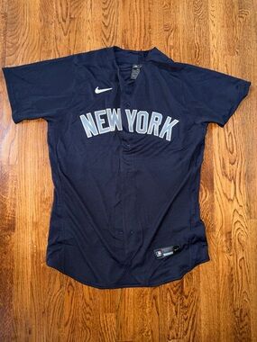 Nike MLB Navy New York Yankees Baseball Jersey sz 44